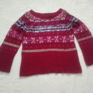 Victoria Secret Moda International fair isle sequin sweater